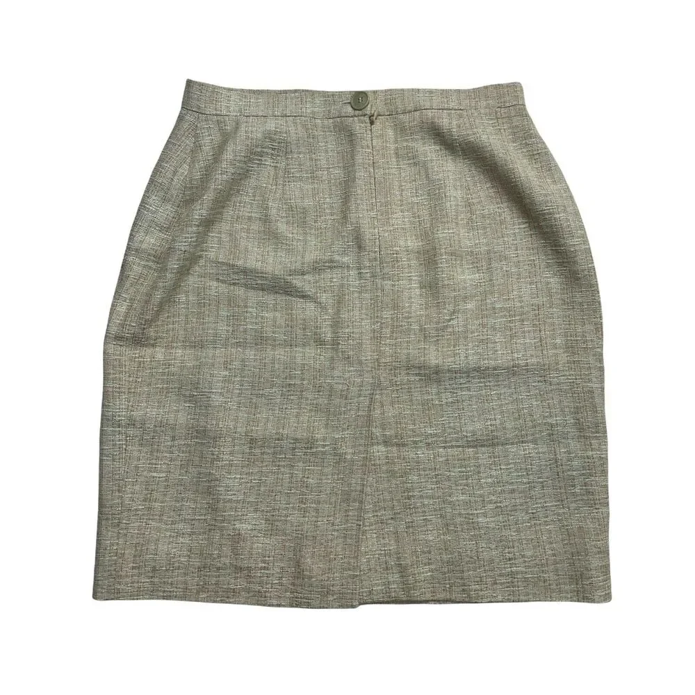 cheap and chic Moschino Vintage yellow green textured pencil skirt Size 12